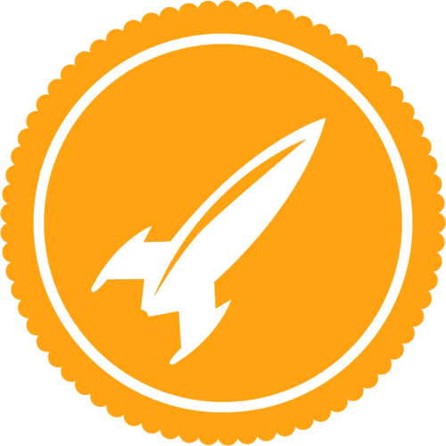 Rocket Logo Orange with Transparent Background 10